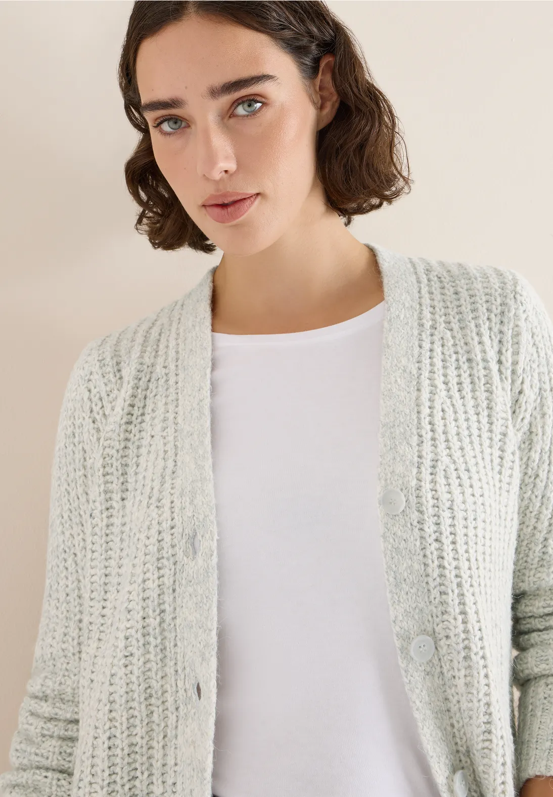 CECIL Cardigan mit Kapuze mit Tunnelzugband, Langarm mit Bündchen