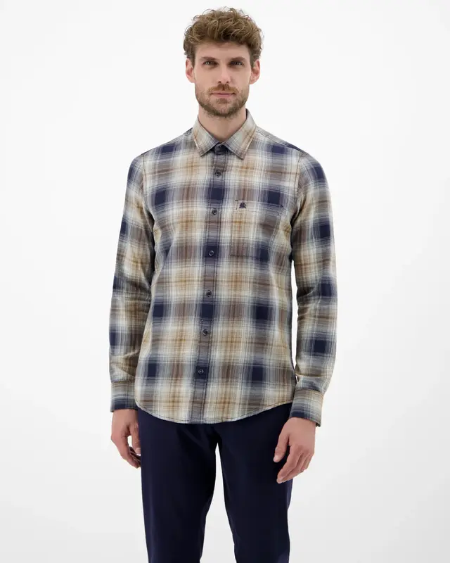 Lerros Karomuster Hemd - Classic Navy