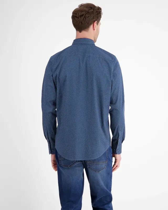 Lerros Ornament Print Shirt - Storm Blue