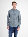 Lerros Overhemd Modern Patroon - Fjord Blue