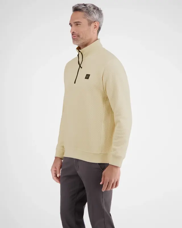 Lerros Sportiver Strukturpullover - Foam White