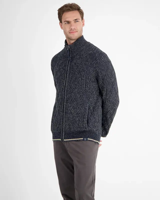 Lerros Zopfmuster Cardigan - Classic Navy