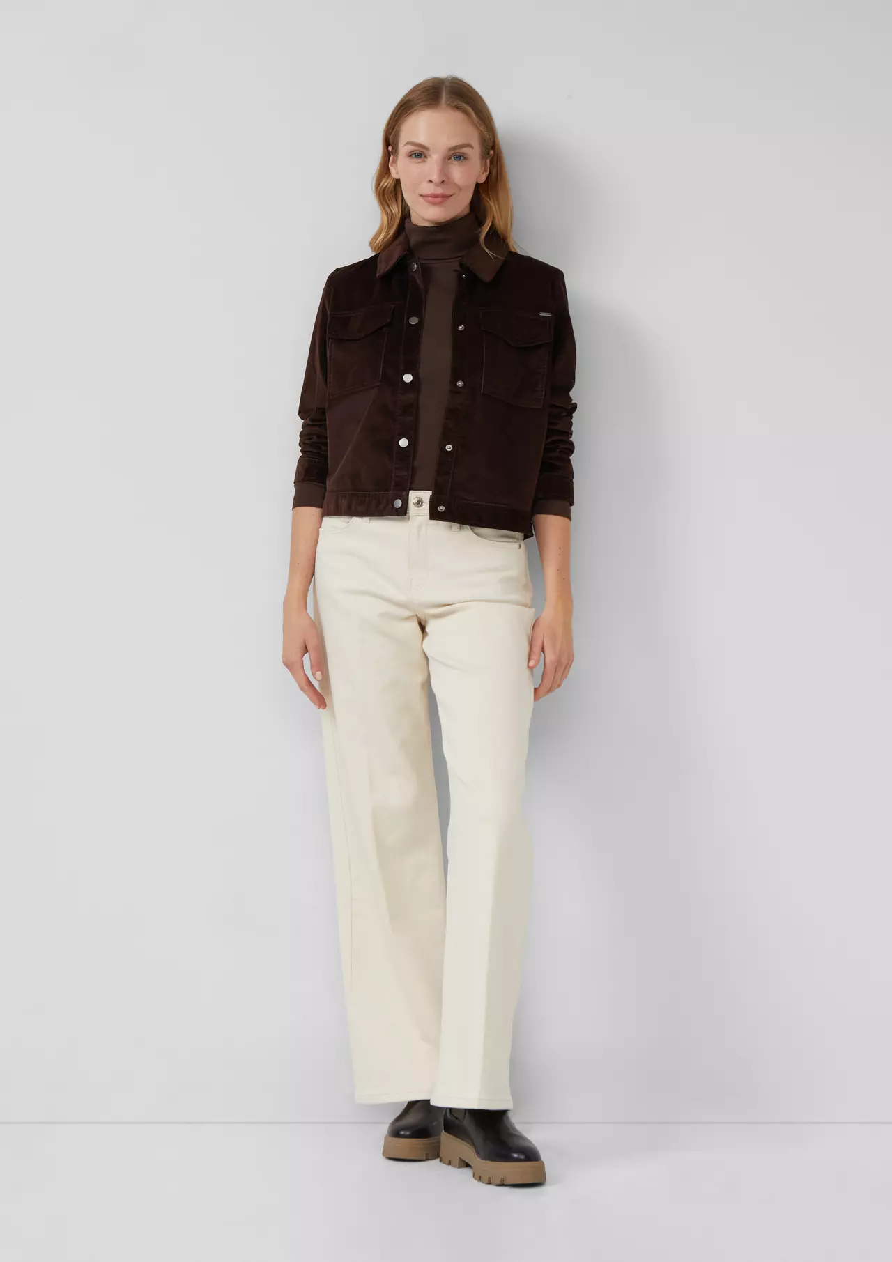 S. Oliver Katoenen Col Trui - Brown