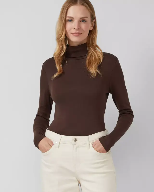 S. Oliver Turtleneck Jumper - Brown