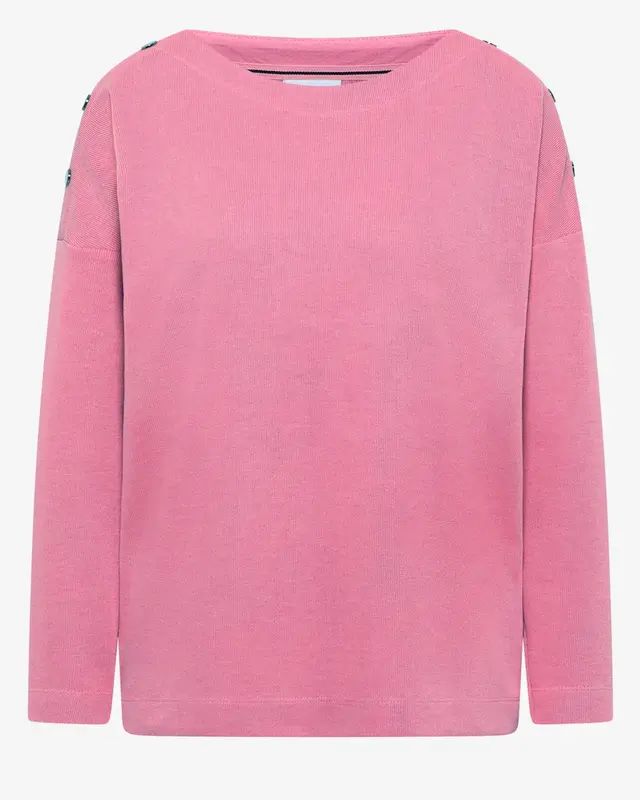 Cecil Zacht Gemêleerd Shirt - Dark Blossom Melange