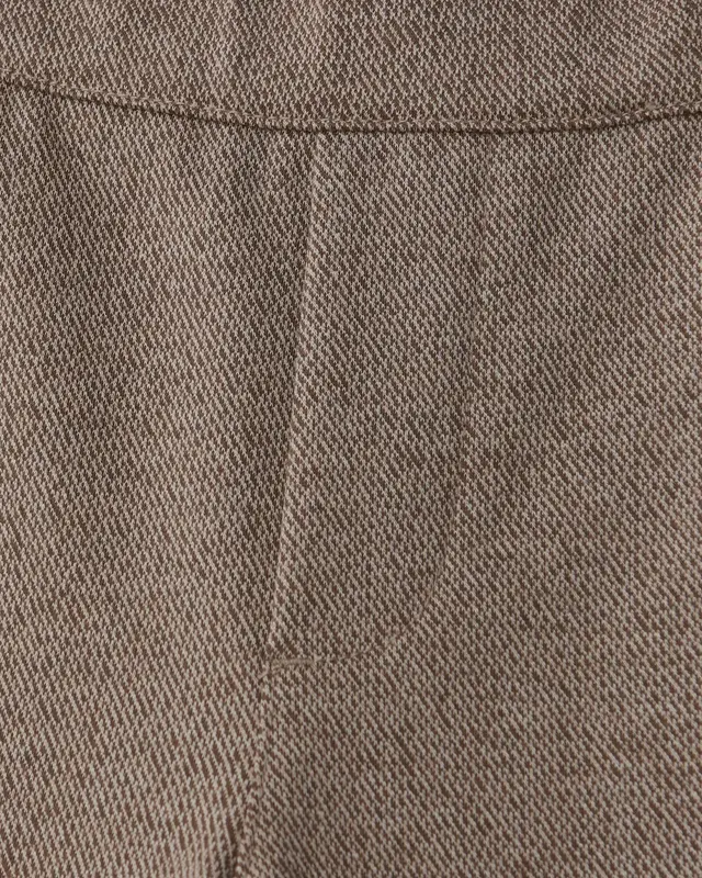 Street One Studio Wide Leg Melange Pants - Rustic Brown Melange