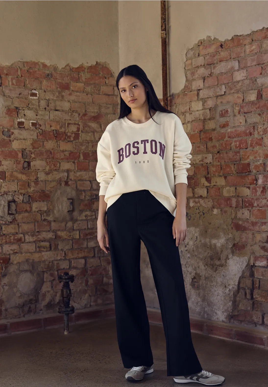 Street One Studio Sweater, Loose Fit - Soft Beige | - Cotton