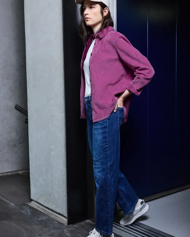 Street One Studio Cord-Hemdbluse - Floral Pink