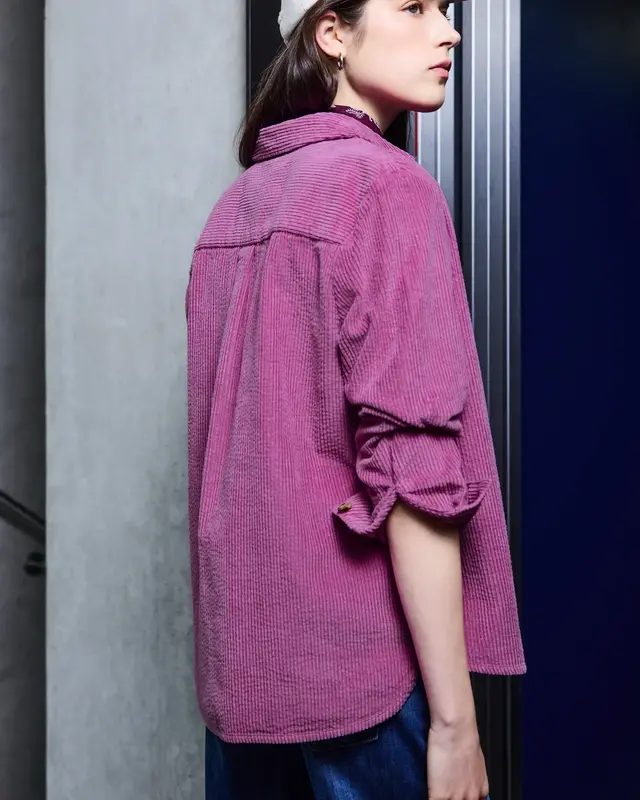 Street One Studio Cord-Hemdbluse - Floral Pink