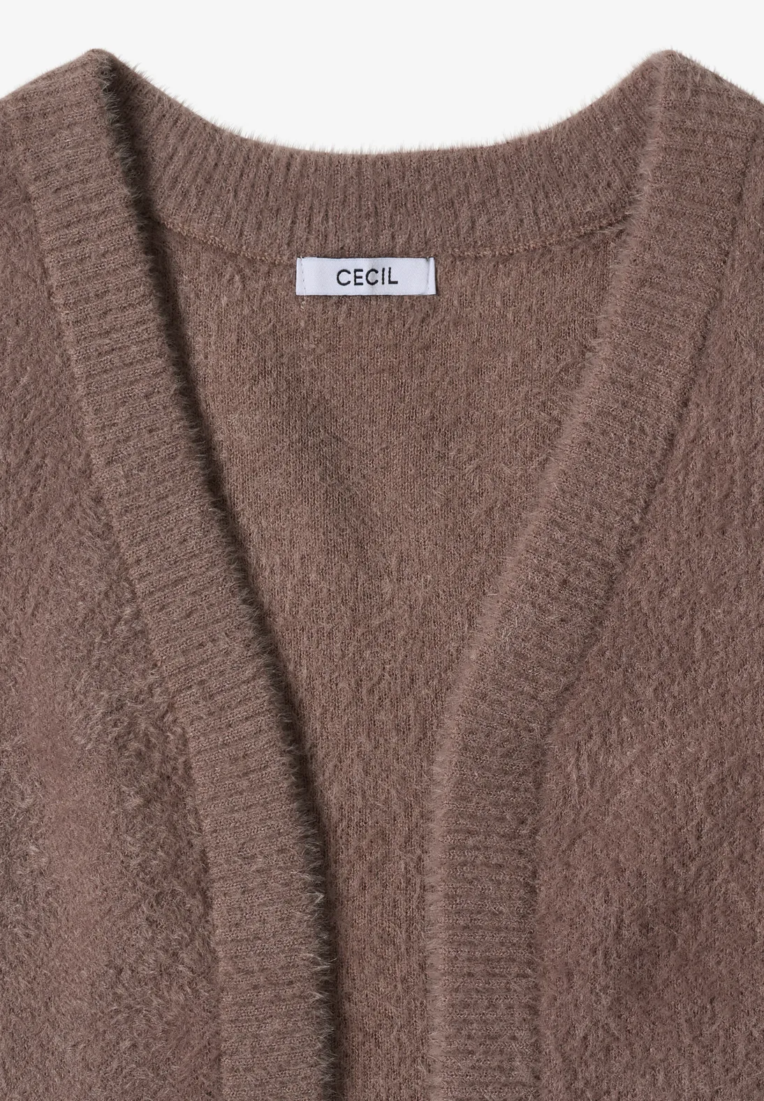 Cecil Open Gilet van Verengaren - Chocolate Mousse Melange