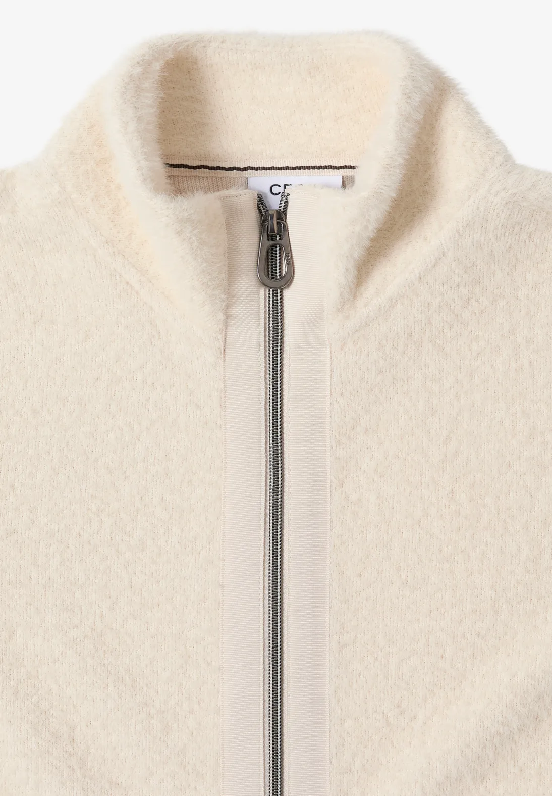 Cecil Federgarn Cardigan - Light Greige