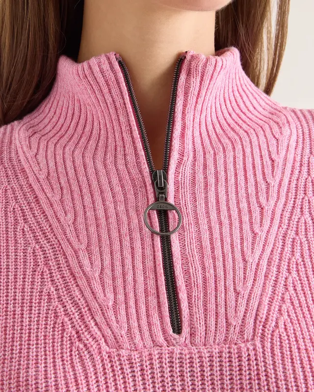 Cecil Mouliné Trui met Troyer - Dark Blossom Melange