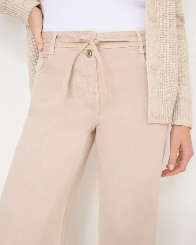 Cecil Wide Leg Jeans Neele - Eggshell White