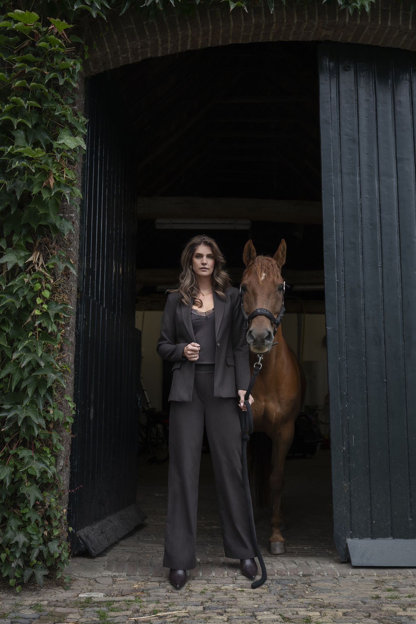 Elvira Collections Pants Madde - Stripe Chocolate