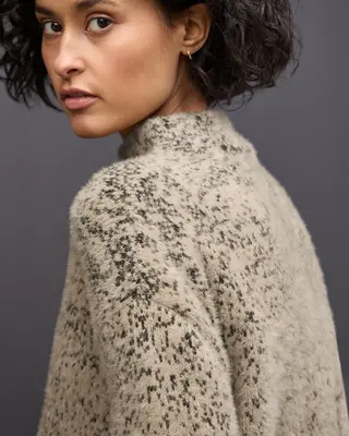 Street One Federgarn Jacquard Pullover - Sanded Beige