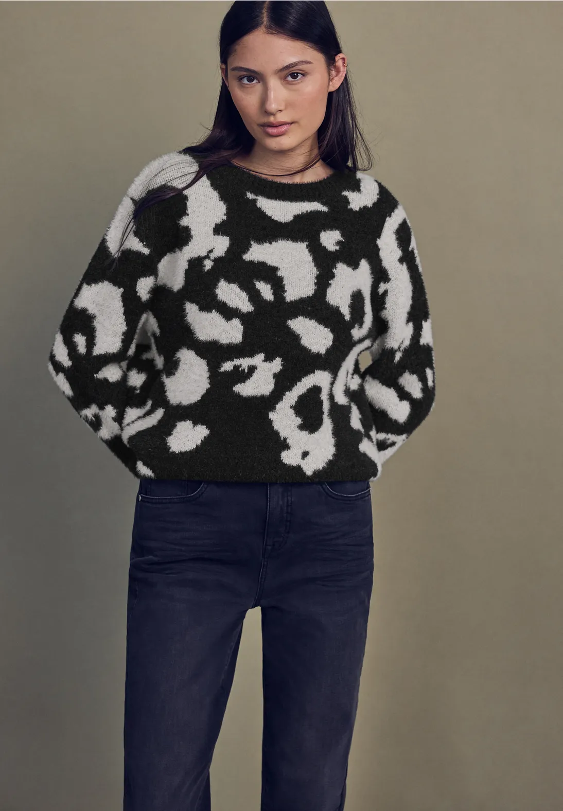 Street One Studio Kuscheliger Rundhalspullover - Black