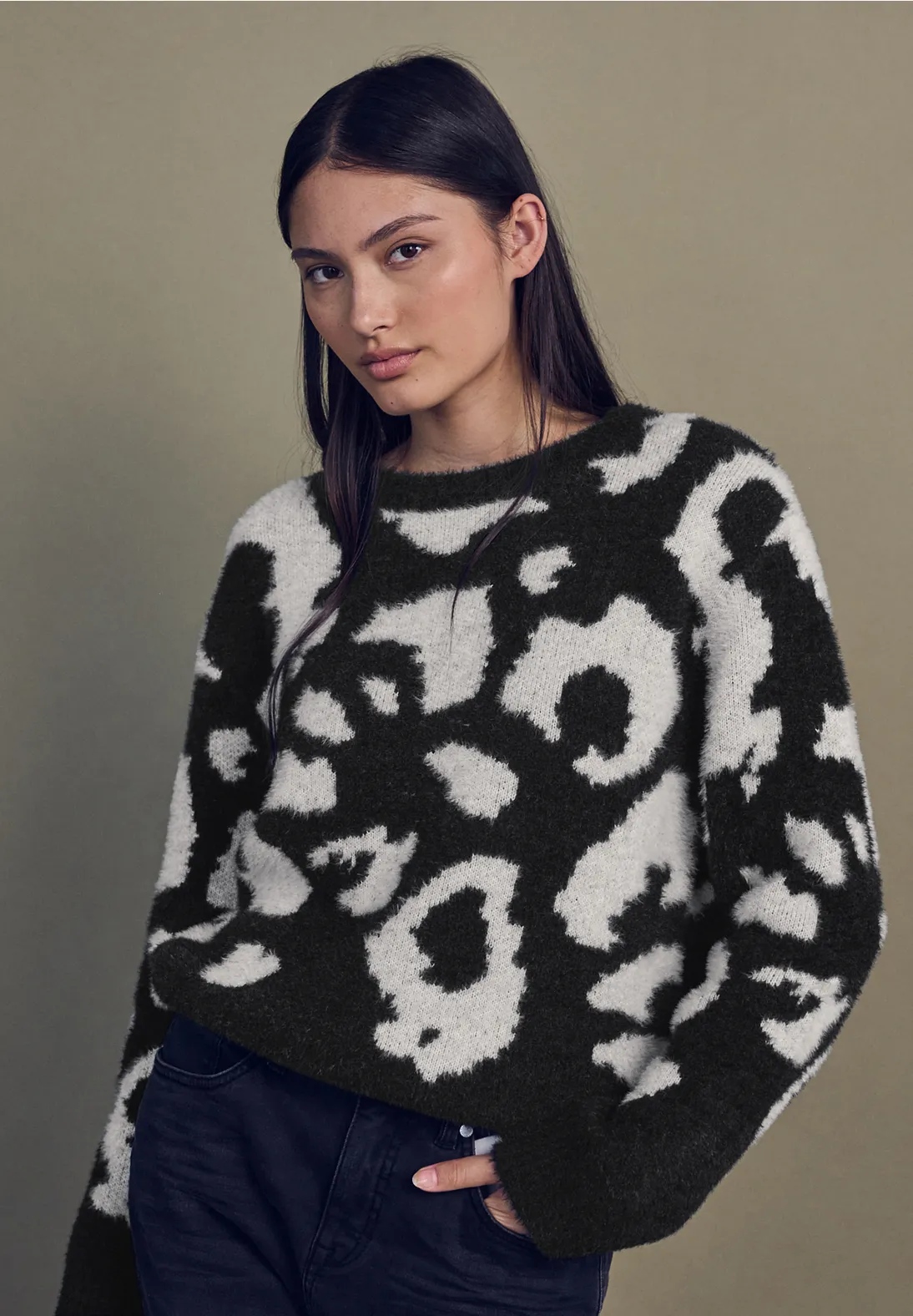 Street One Studio Kuscheliger Rundhalspullover - Black