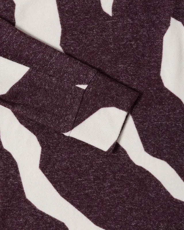 Cecil Shirt met Patroon - Eggplant Red Melange