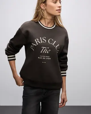 Street One Loose Fit Print Sweatshirt - Darkest Brown