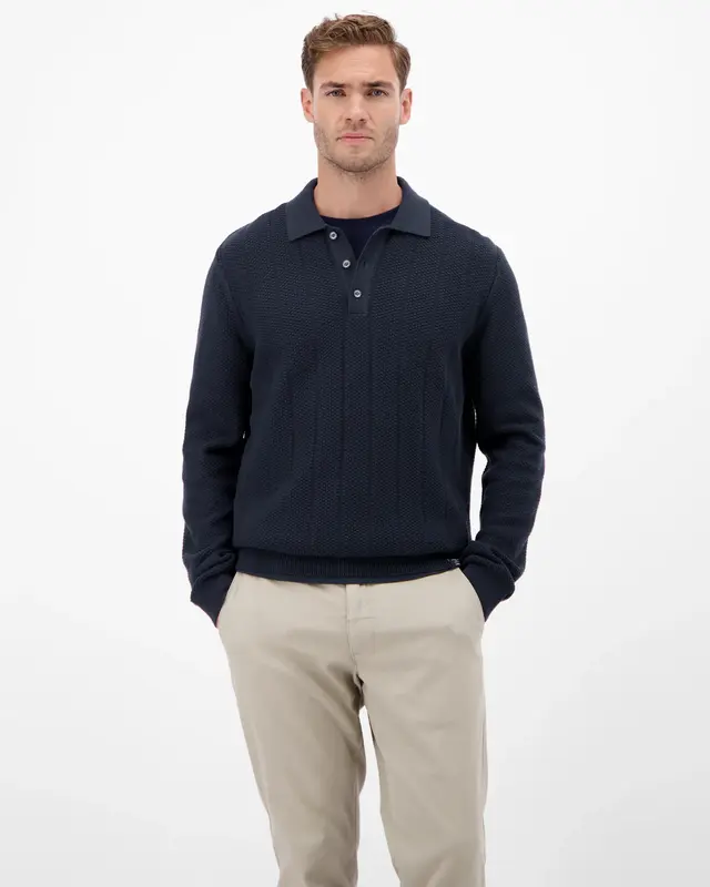 Lerros Strick Poloshirt - Classic Navy