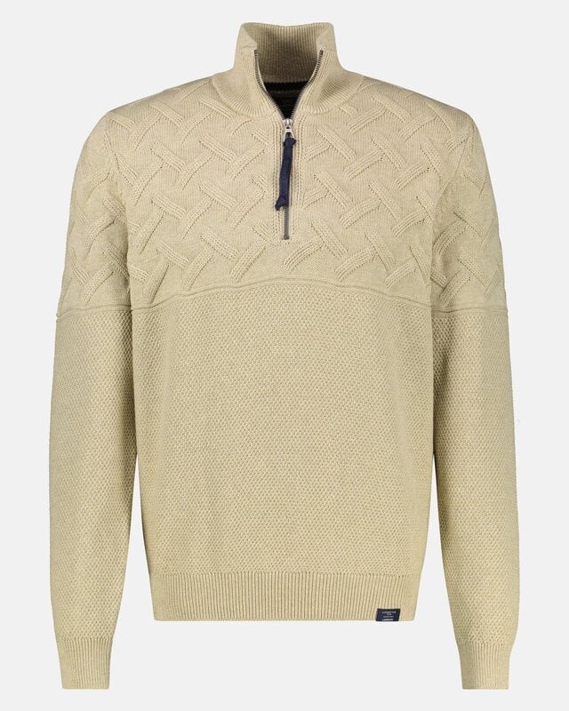 Lerros Jacquard Pullover - Tender Beige Melange