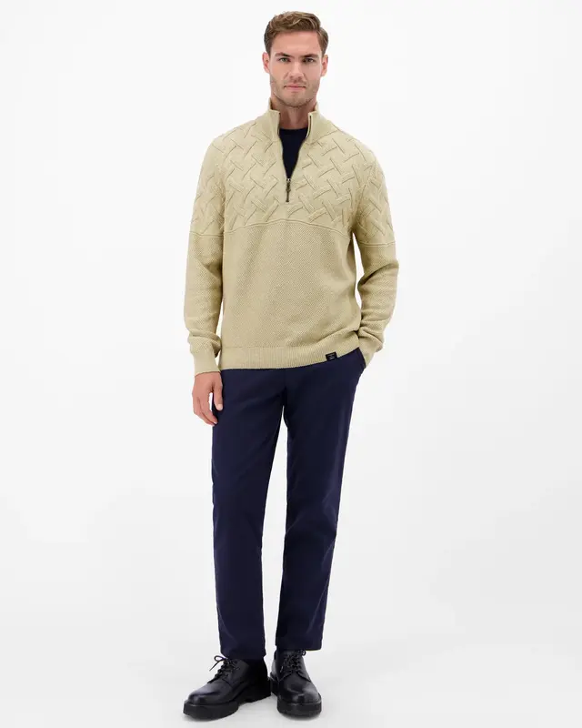 Lerros Jacquard Pullover - Tender Beige Melange