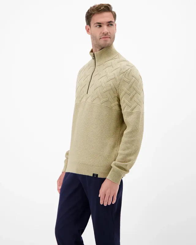 Lerros Jacquard Pullover - Tender Beige Melange