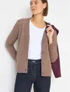 Cecil Softer Bouclé Cardigan - Chocolate Mousse Melange