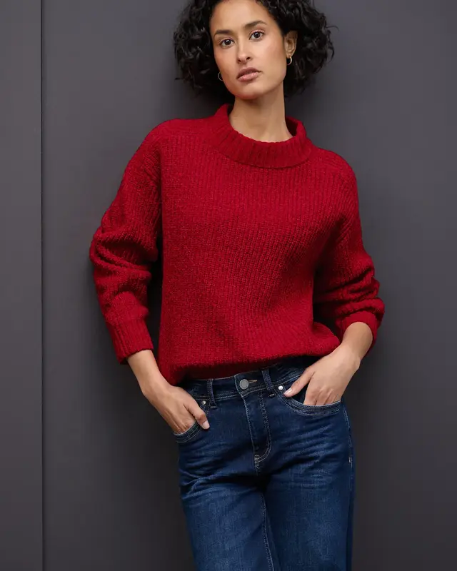 Street One Soft Chenille Jumper - Racing Red
