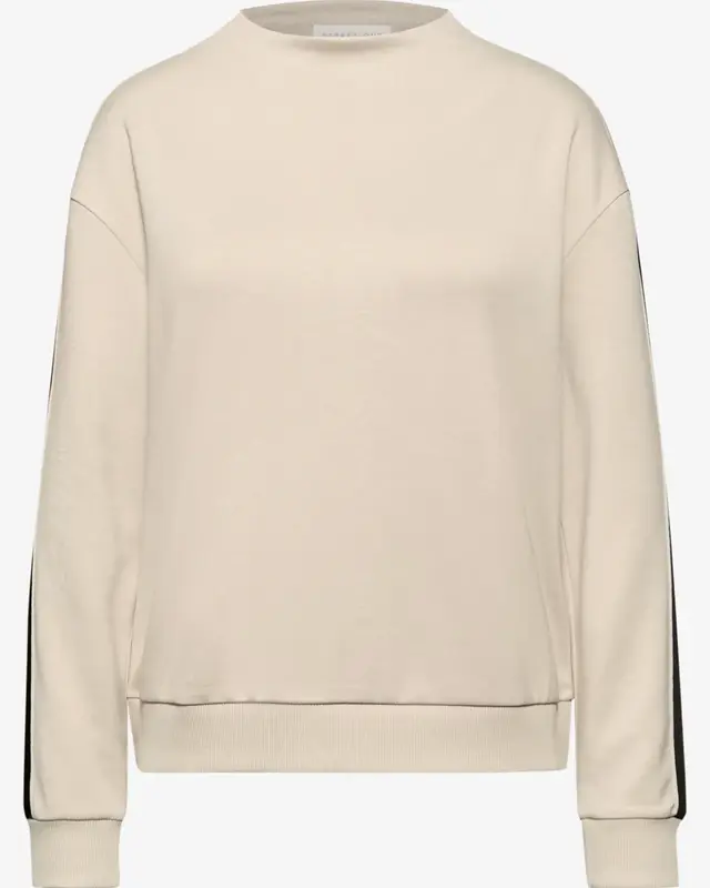 Street One Studio Shirt mit Akzentstreifen - Soft Fawn Beige