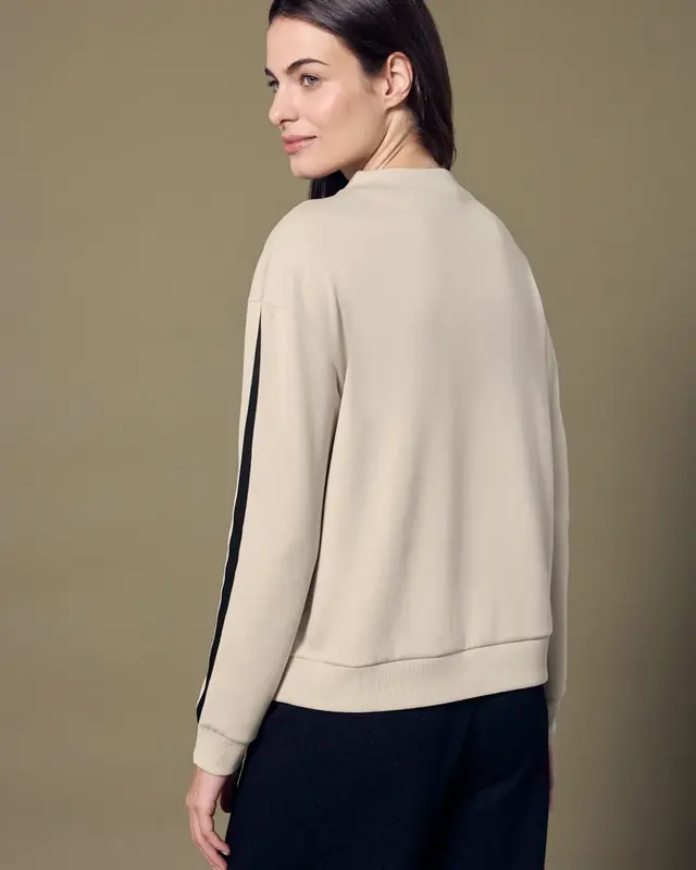 Street One Studio Shirt mit Akzentstreifen - Soft Fawn Beige