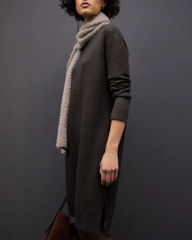 Street One Gebreide Midi-Jurk - Darkest Brown