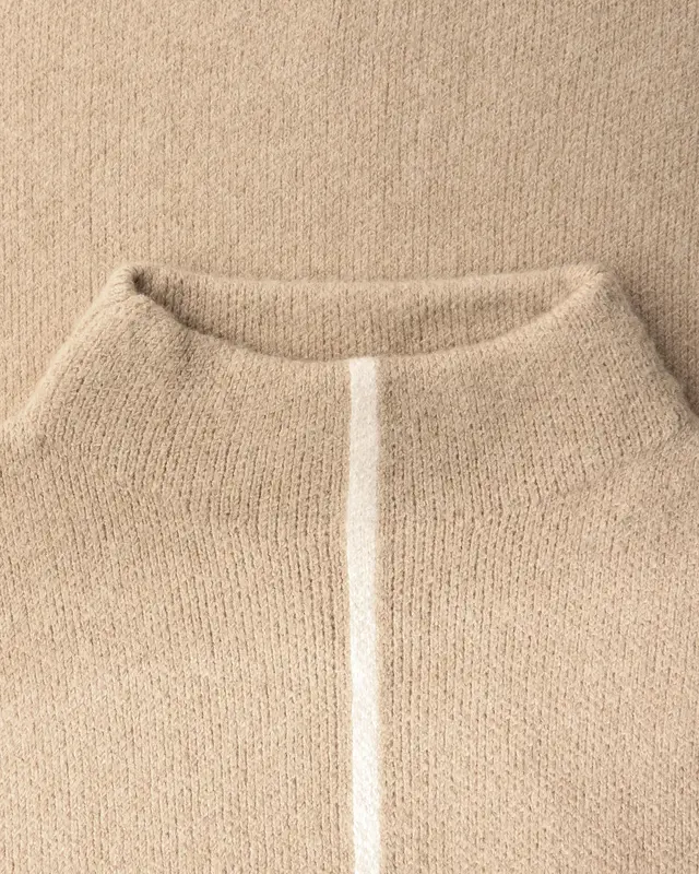 Street One Pullover mit Kontrastdetails - Sanded Beige Melange