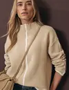 Street One Pullover mit Kontrastdetails - Sanded Beige Melange