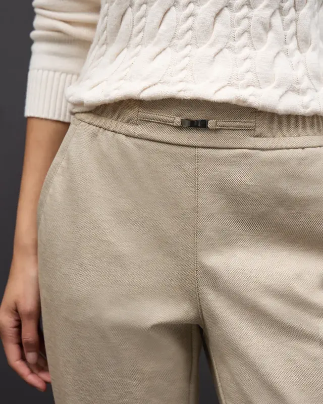 Street One Melange Hose Bonny - Sanded Beige Melange