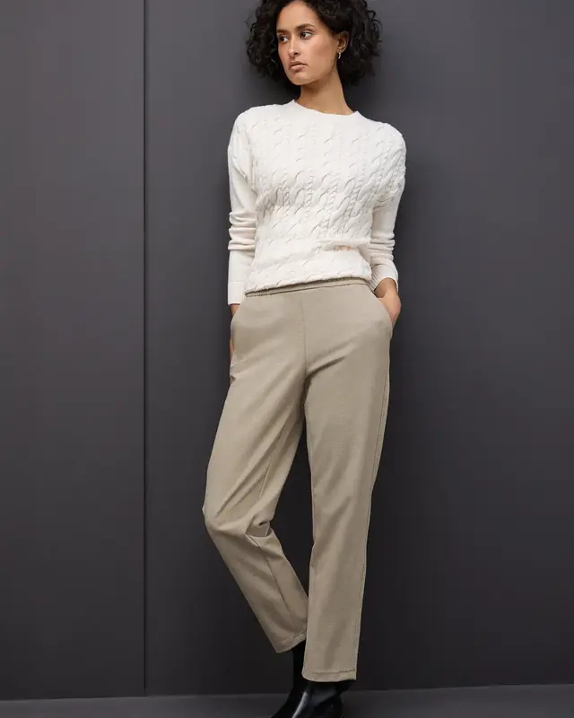 Street One Melange Pants Bonny - Sanded Beige Melange