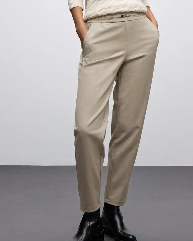 Street One Melange Hose Bonny - Sanded Beige Melange