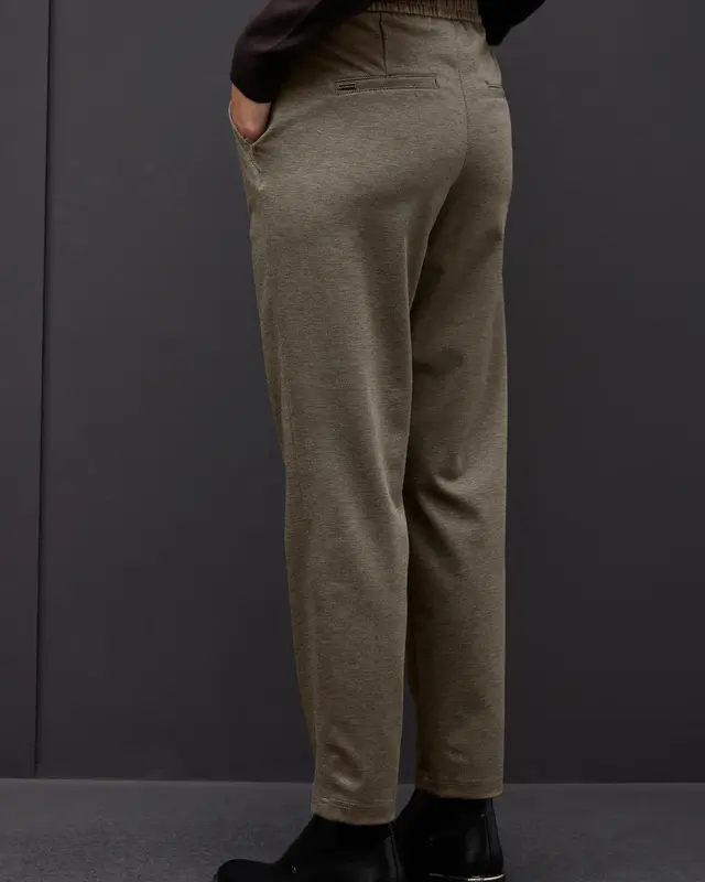 Street One Melange Hose Bonny - Darkest Brown Melange