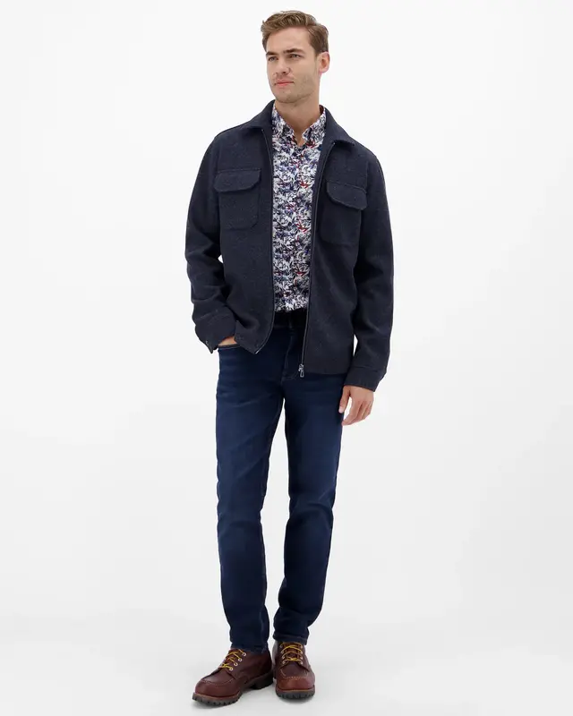 Lerros Poplin Hemd mit Print - White