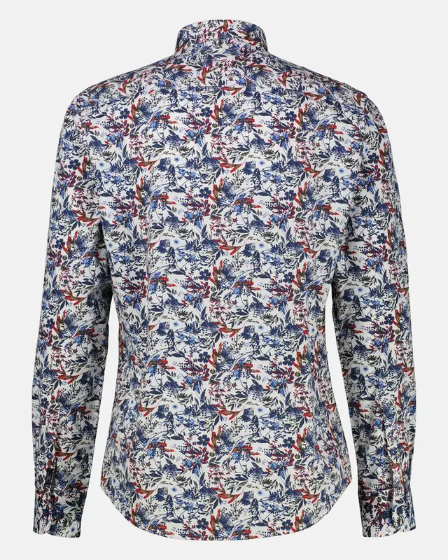 Lerros Poplin Hemd mit Print - White