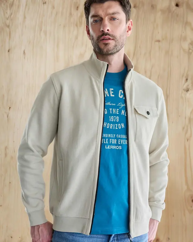 Lerros Sweatjacket - Foam White