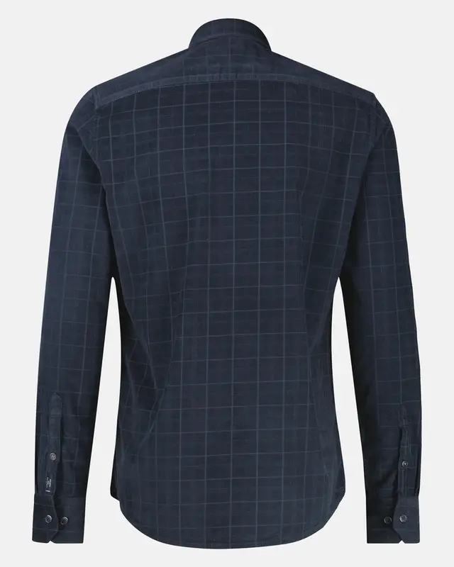 Lerros Karomuster Cordhemd - Classic Navy