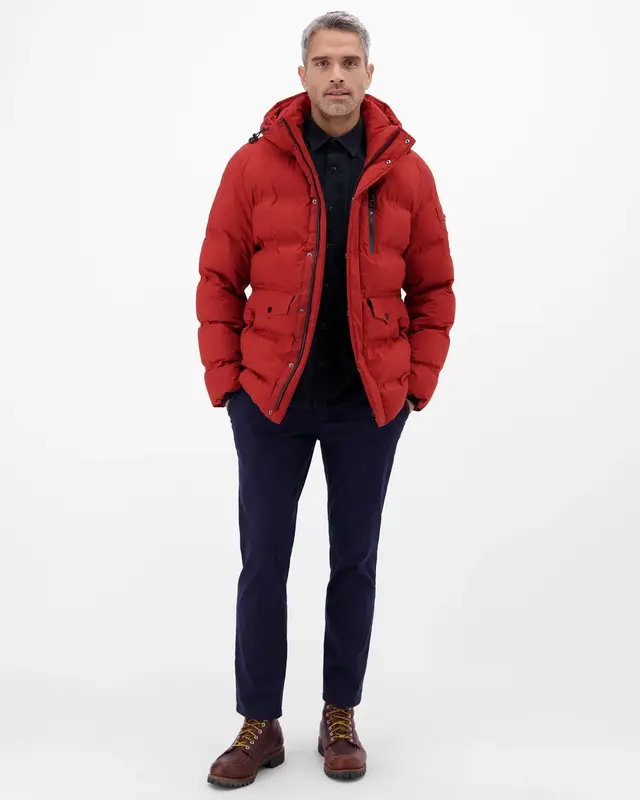 Lerros Karomuster Cordhemd - Classic Navy