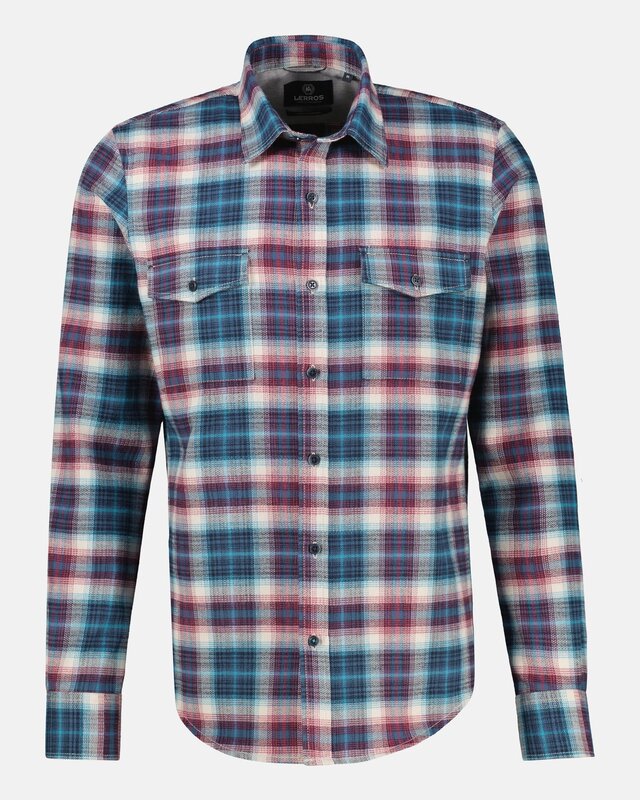 Lerros Casual Flanellen Overhemd - Maple Red