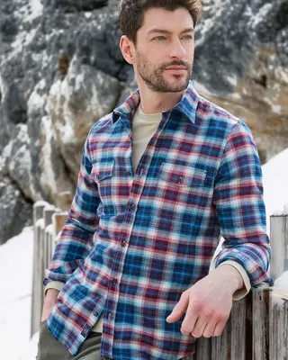 Lerros Casual Flanellen Overhemd - Maple Red