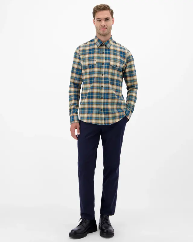 Lerros Casual Twill Hemd - Swedish Blue