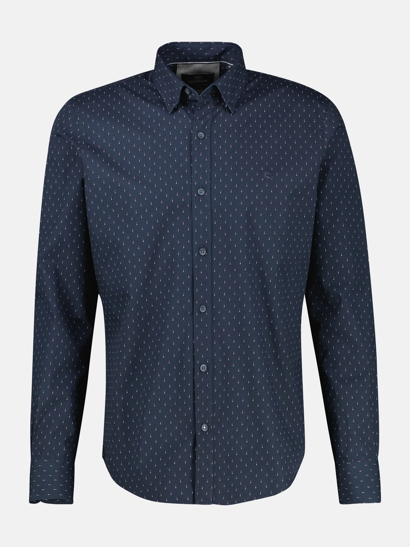 Lerros Poplin Print Shirt - Classic Navy