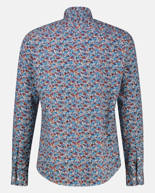 Lerros Poplin Hemd Print - Maple Red