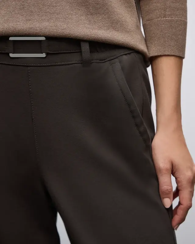 Street One Straight Leg Hose - Darkest Brown