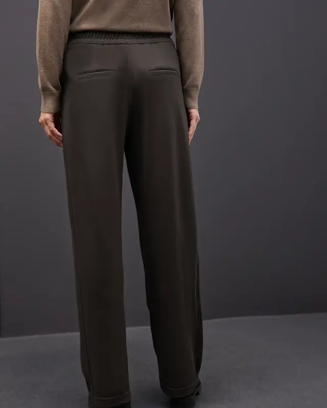 Street One Straight Leg Hose - Darkest Brown